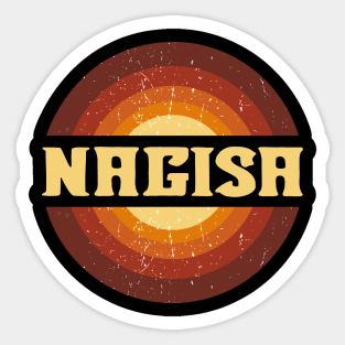 Vintage Proud Name Nagisa Anime Gifts Circle Sticker